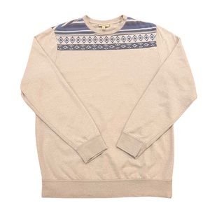 Chip & Pepper California Aztec Print Crewneck Sweatshirt Heather Gray Medium